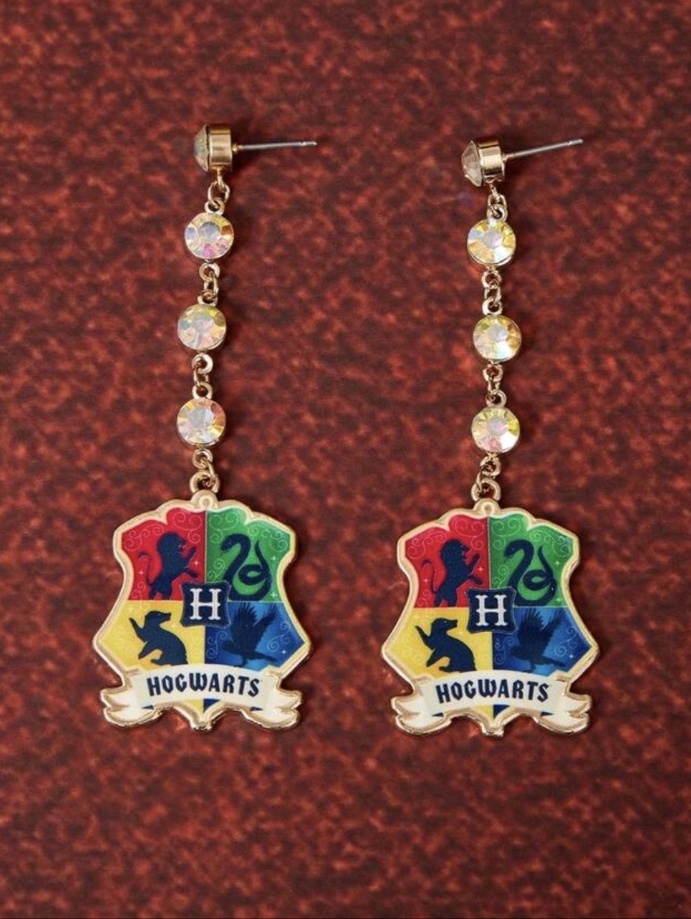 Harry Potter Hogwarts Dangle Earrings